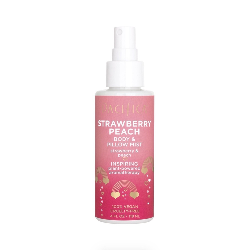 Pacifica Strawberry Peach Body and Pillow Mist 4 oz Fragrance Spray 2020 VHTF